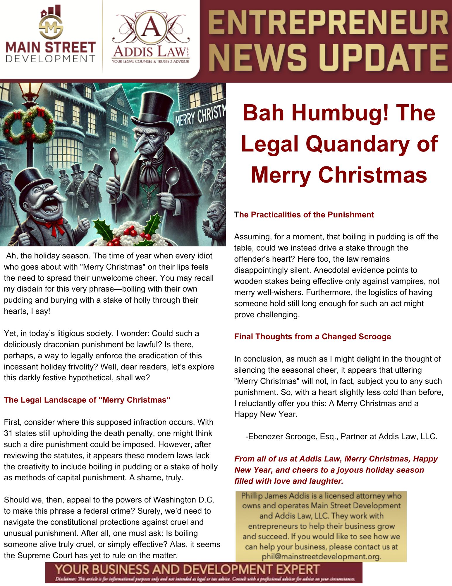 Bah Humbug! The Legal Quandary of Merry Christmas